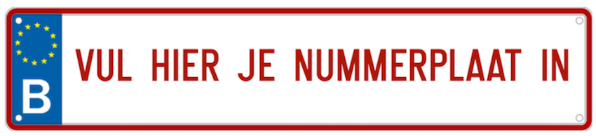 kentekenplaat nummerplaat DIV plaatnummer België 