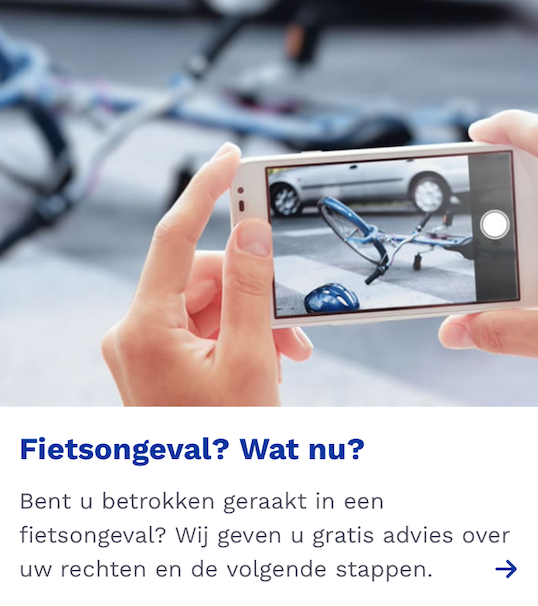 ongeval met de fiets wie is in fout